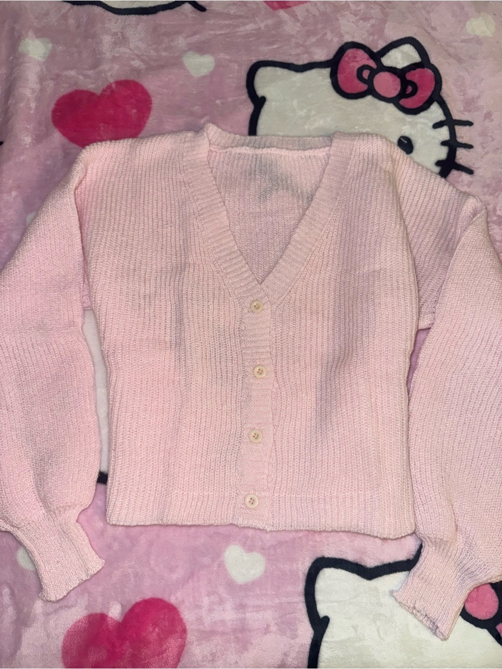 baby pink knit cardigan 🪽🌷